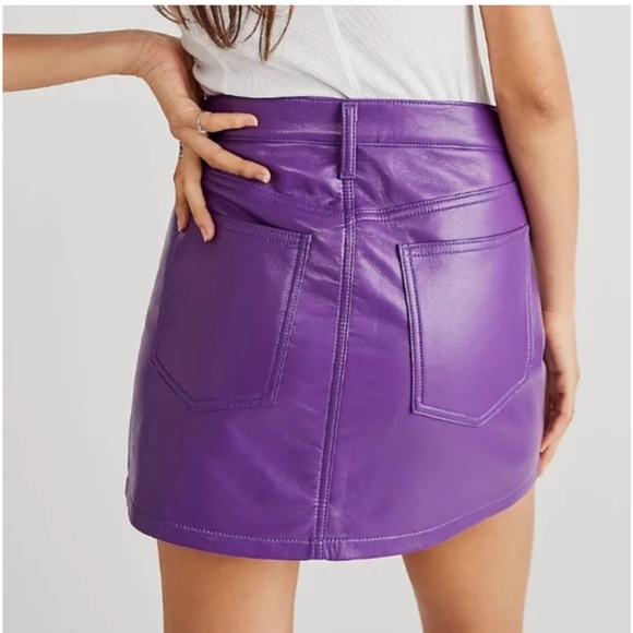 Agolde Purple Mini Skirt - size 29 - Picture 4 of 6